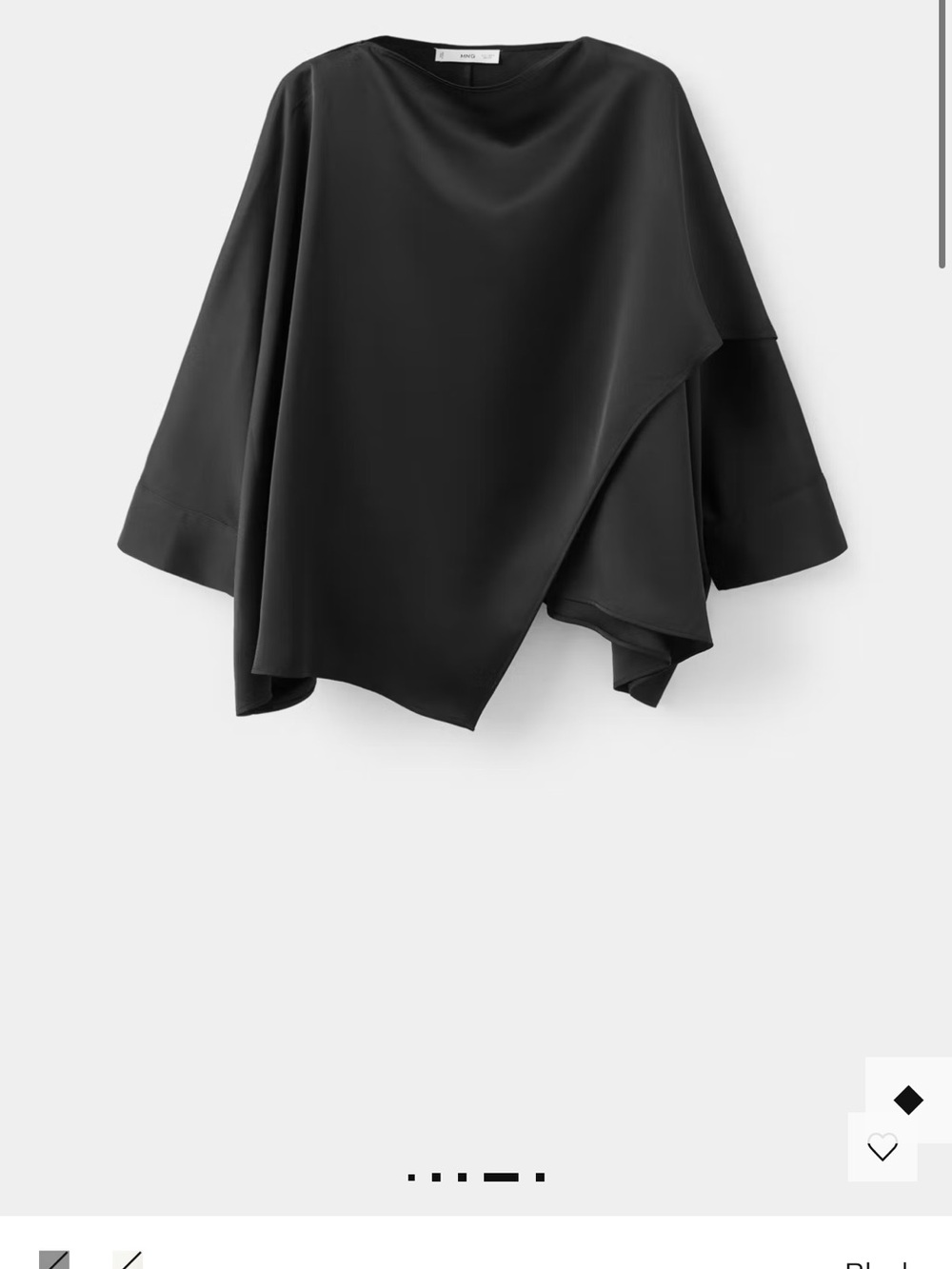NWT Ruched satin blouse